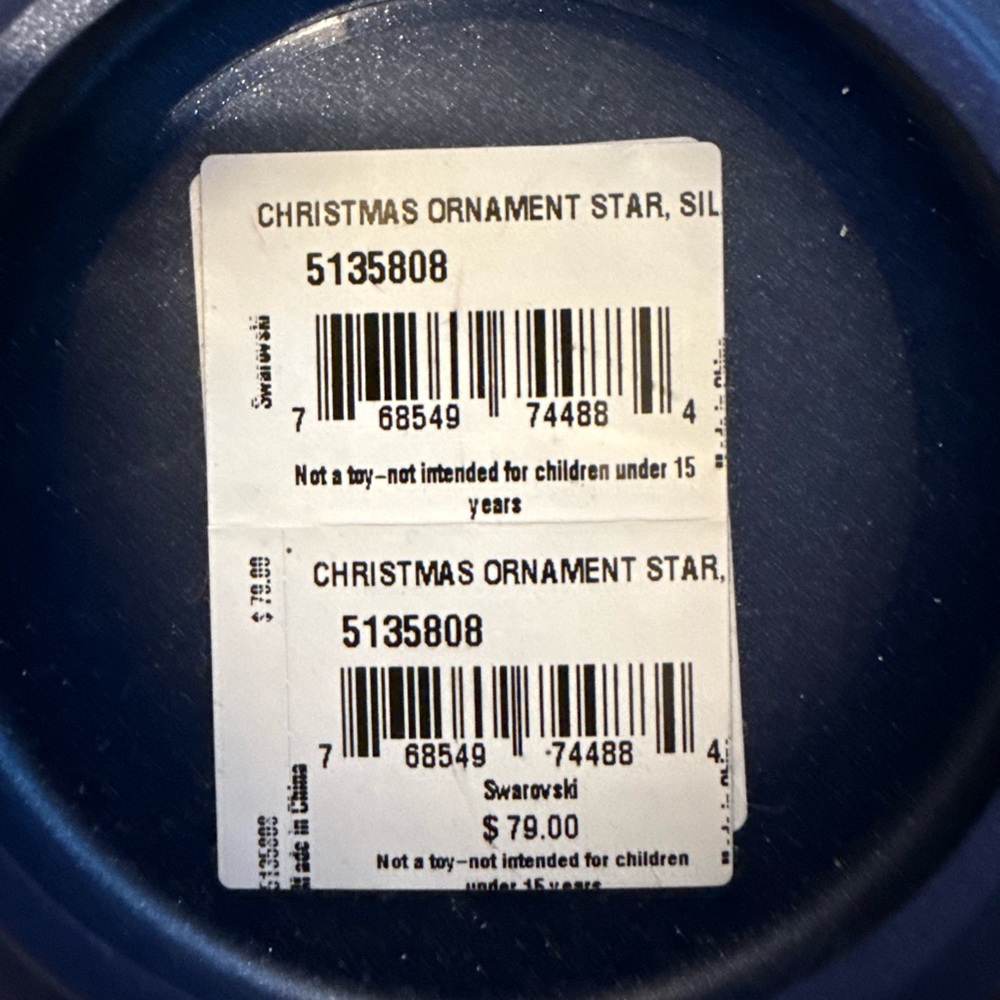 Swarovski Silver Star Ornament - Picture 3 of 3